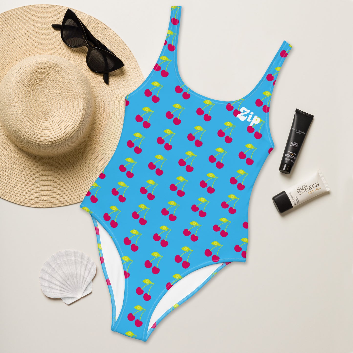 ZipSlim - Cherry Limeade - One-Piece Swimsuit
