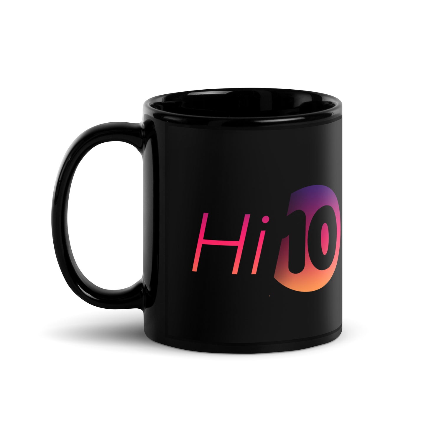 Hi10 Black Glossy Mug