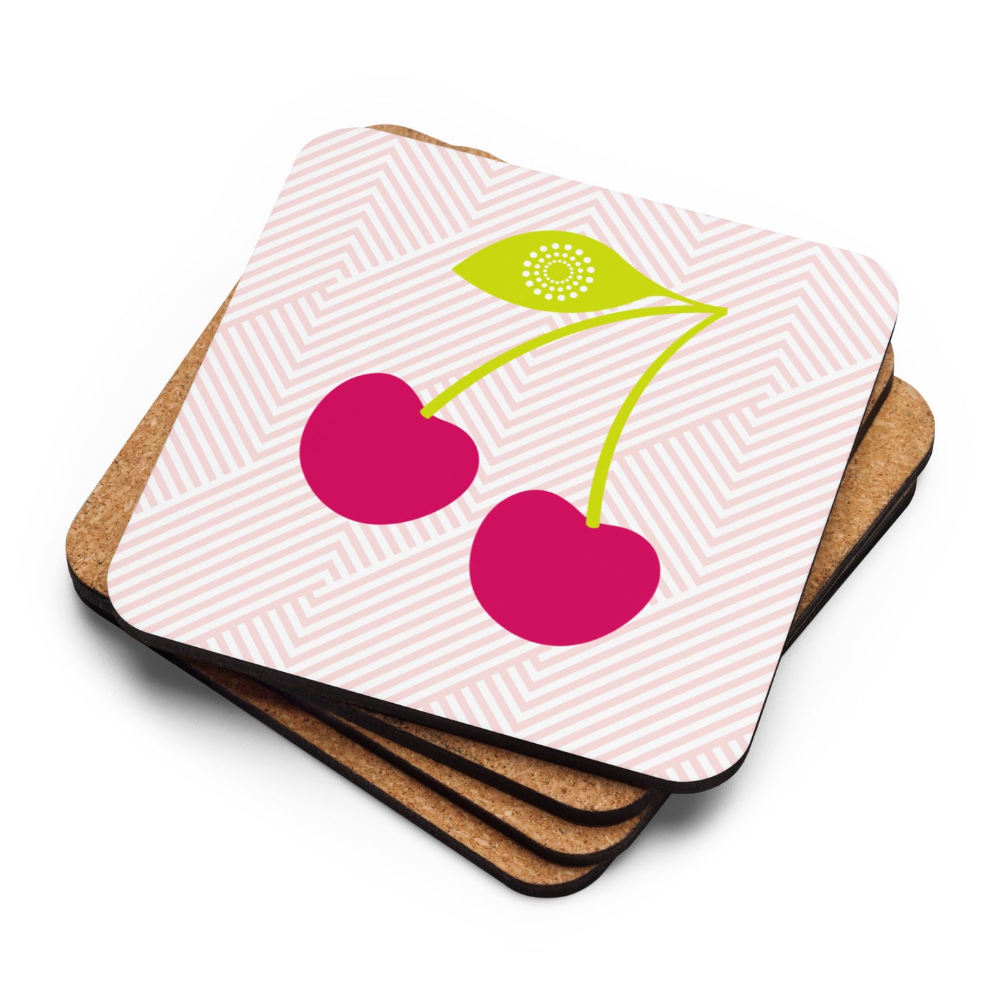 ZipSlim - Cherry Limeade - Cork-back coaster