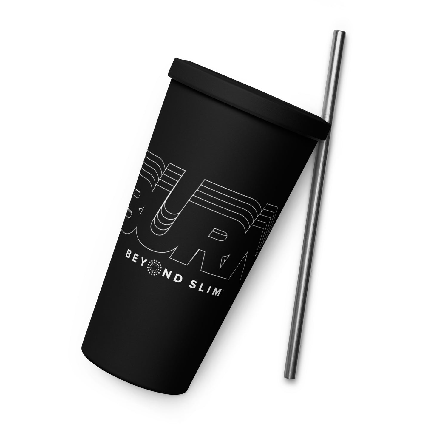 ZipBURN Insulated tumbler with a straw