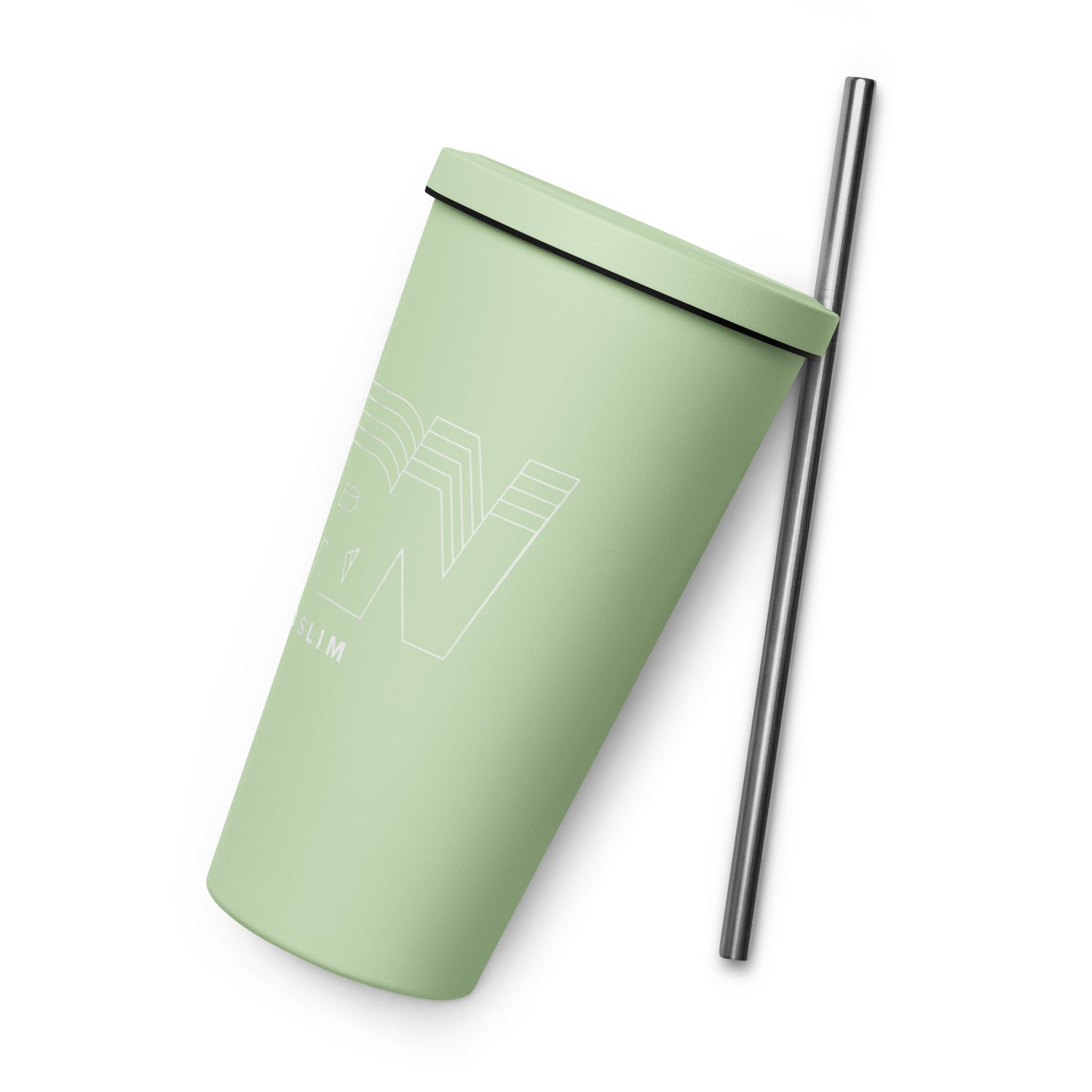 ZipBURN Insulated tumbler with a straw