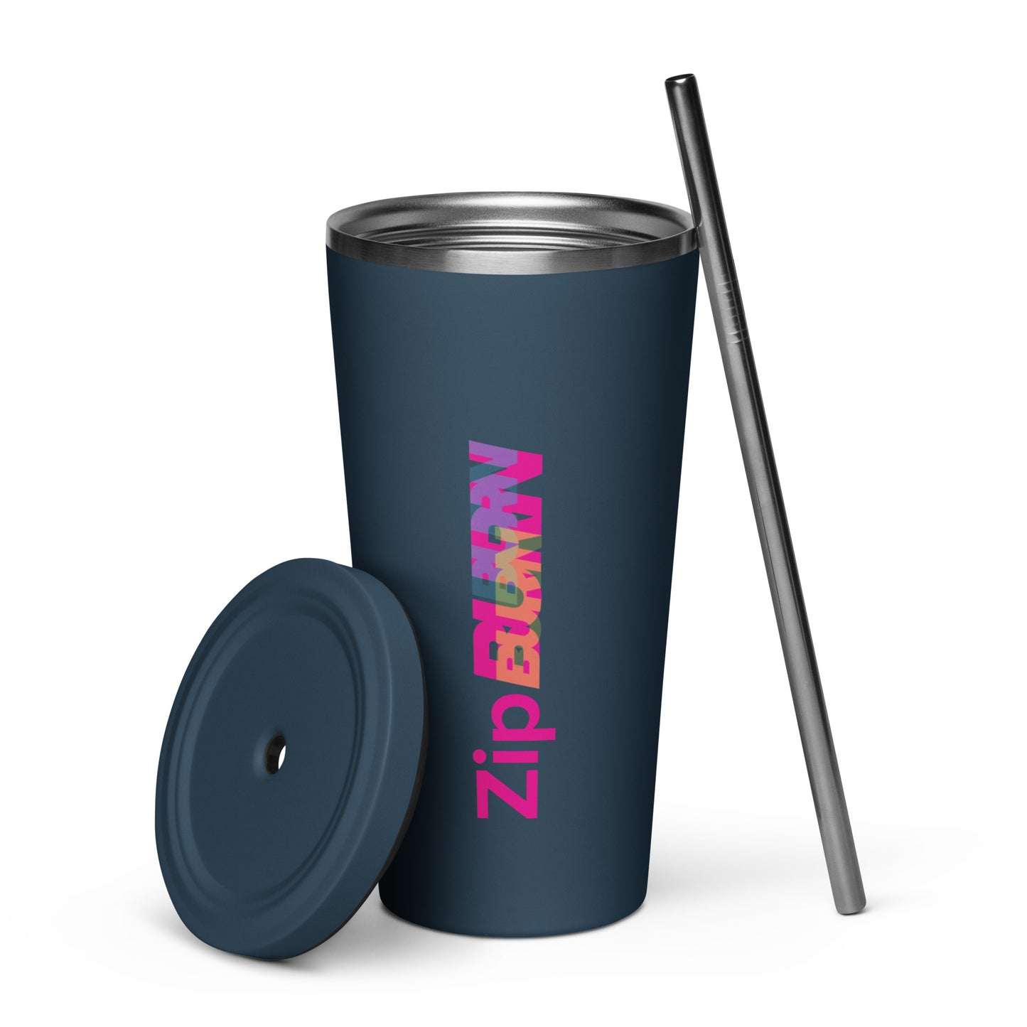 ZipBURN - Color Insulated tumbler with a straw