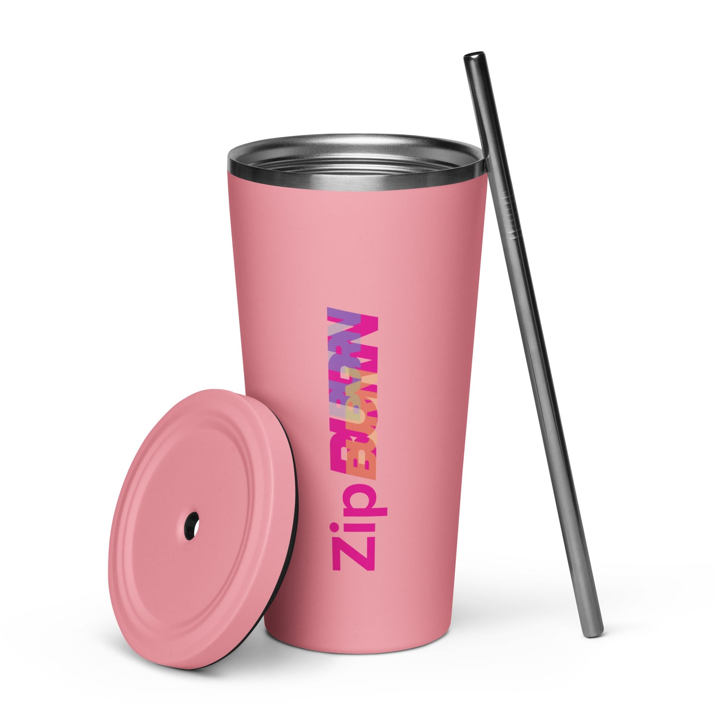 ZipBURN - Color Insulated tumbler with a straw