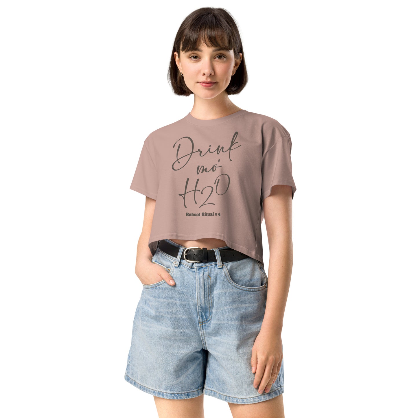 Reboot 66 - Drink Mo H2O Women’s crop top