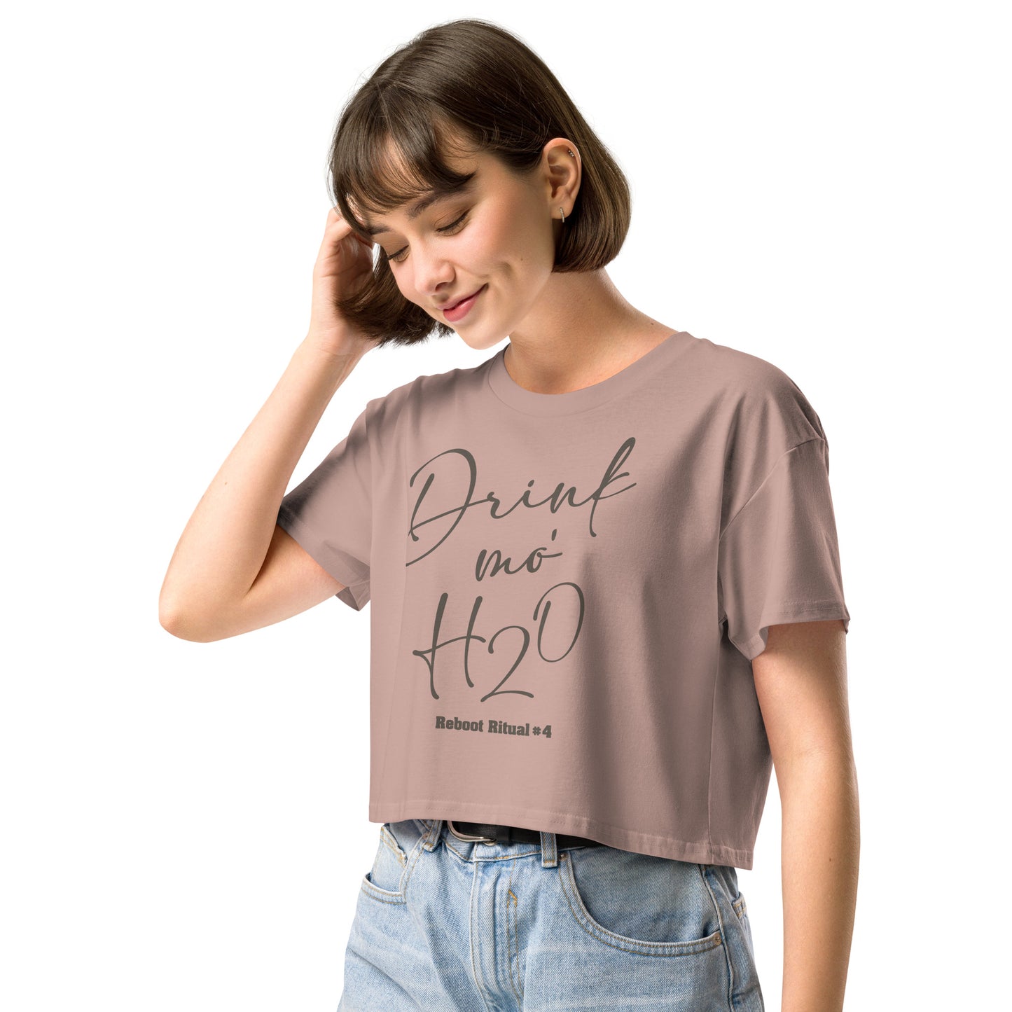 Reboot 66 - Drink Mo H2O Women’s crop top