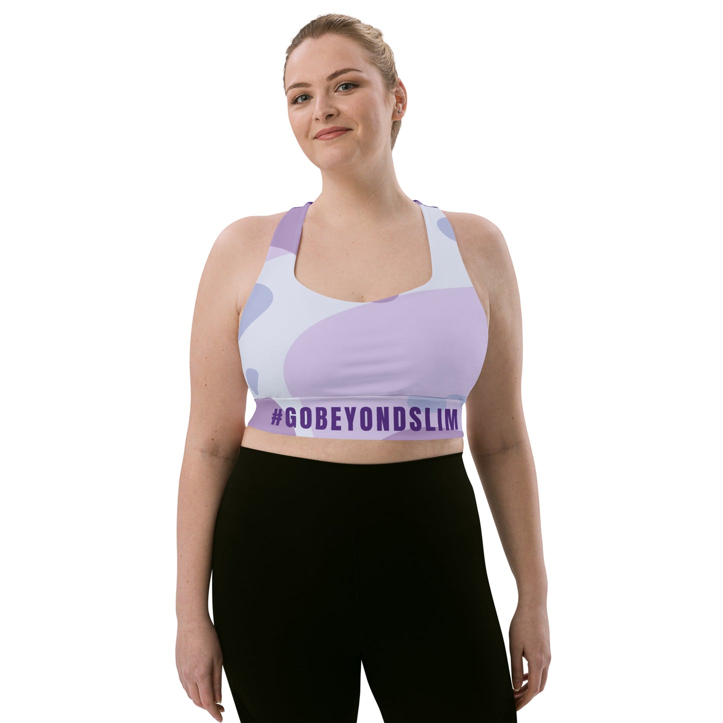 CAMO #GOBEYONDSLIM Longline sports bra