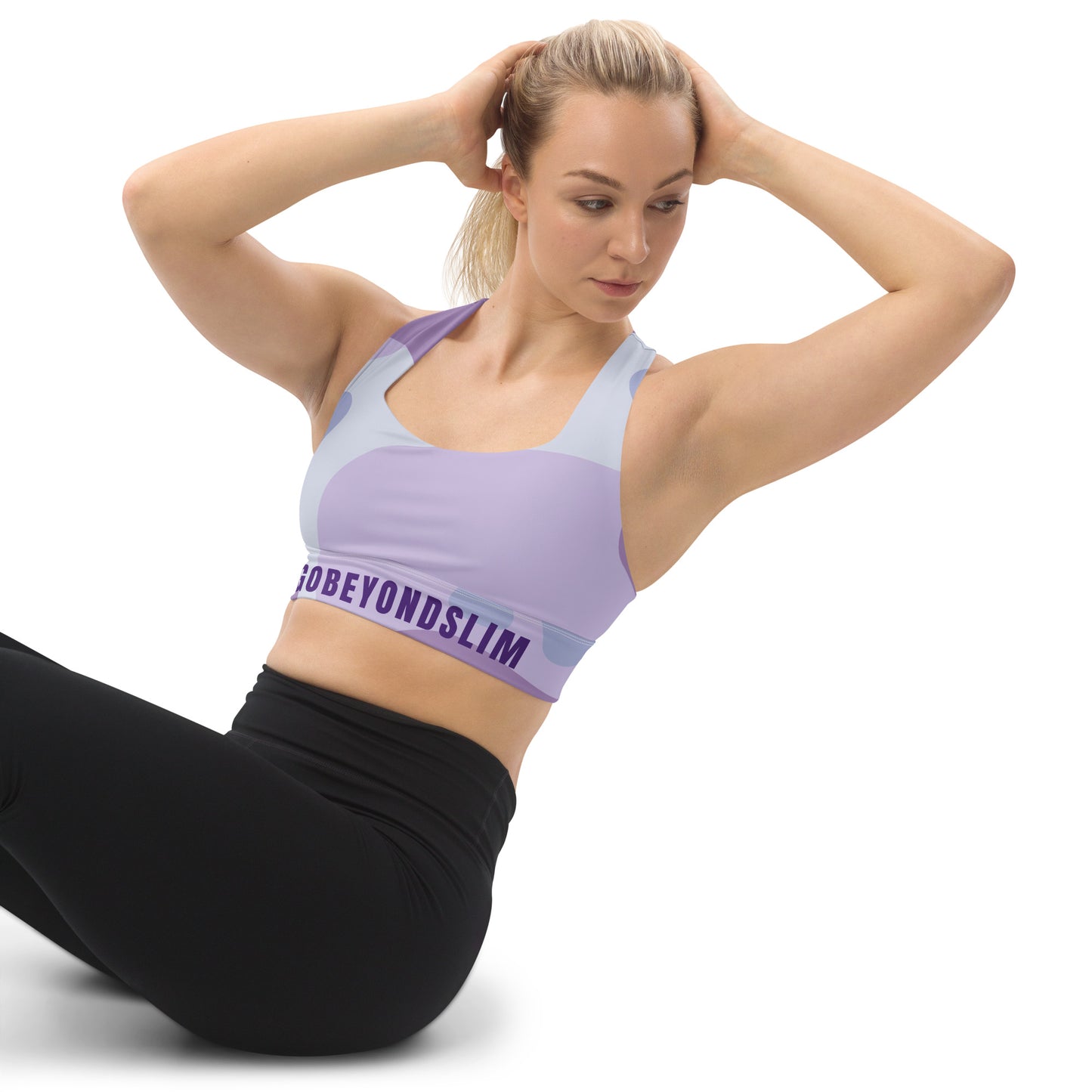CAMO #GOBEYONDSLIM Longline sports bra