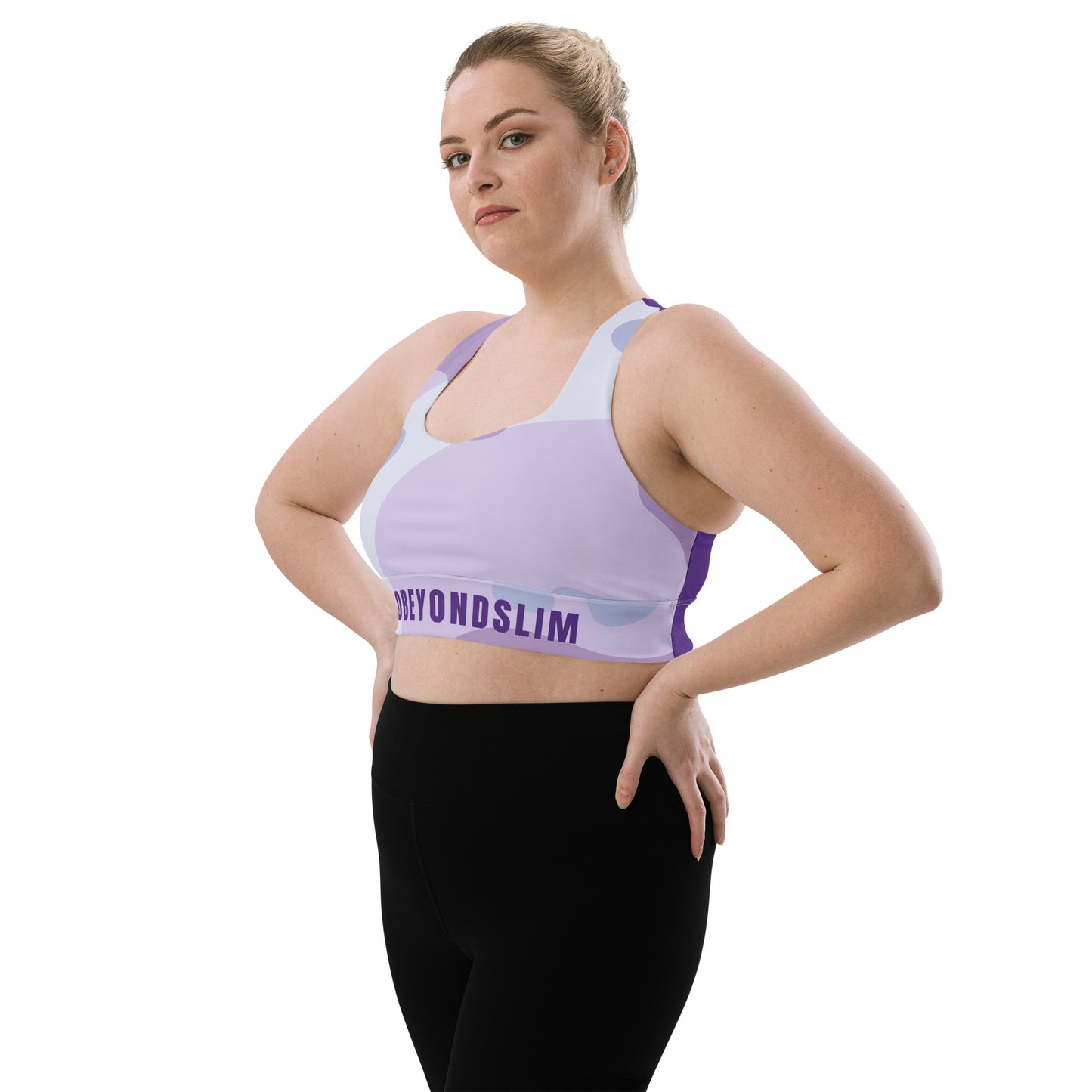 CAMO #GOBEYONDSLIM Longline sports bra