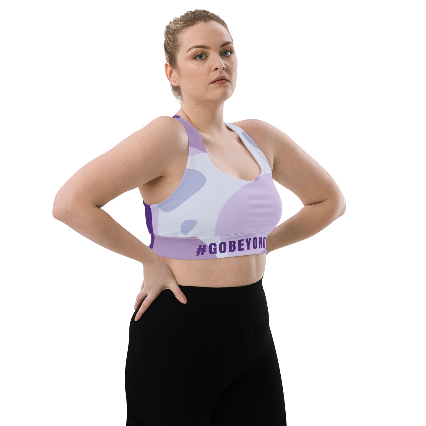 CAMO #GOBEYONDSLIM Longline sports bra