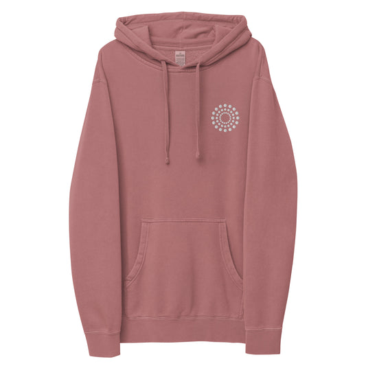 BURST Embroidered Unisex pigment-dyed hoodie