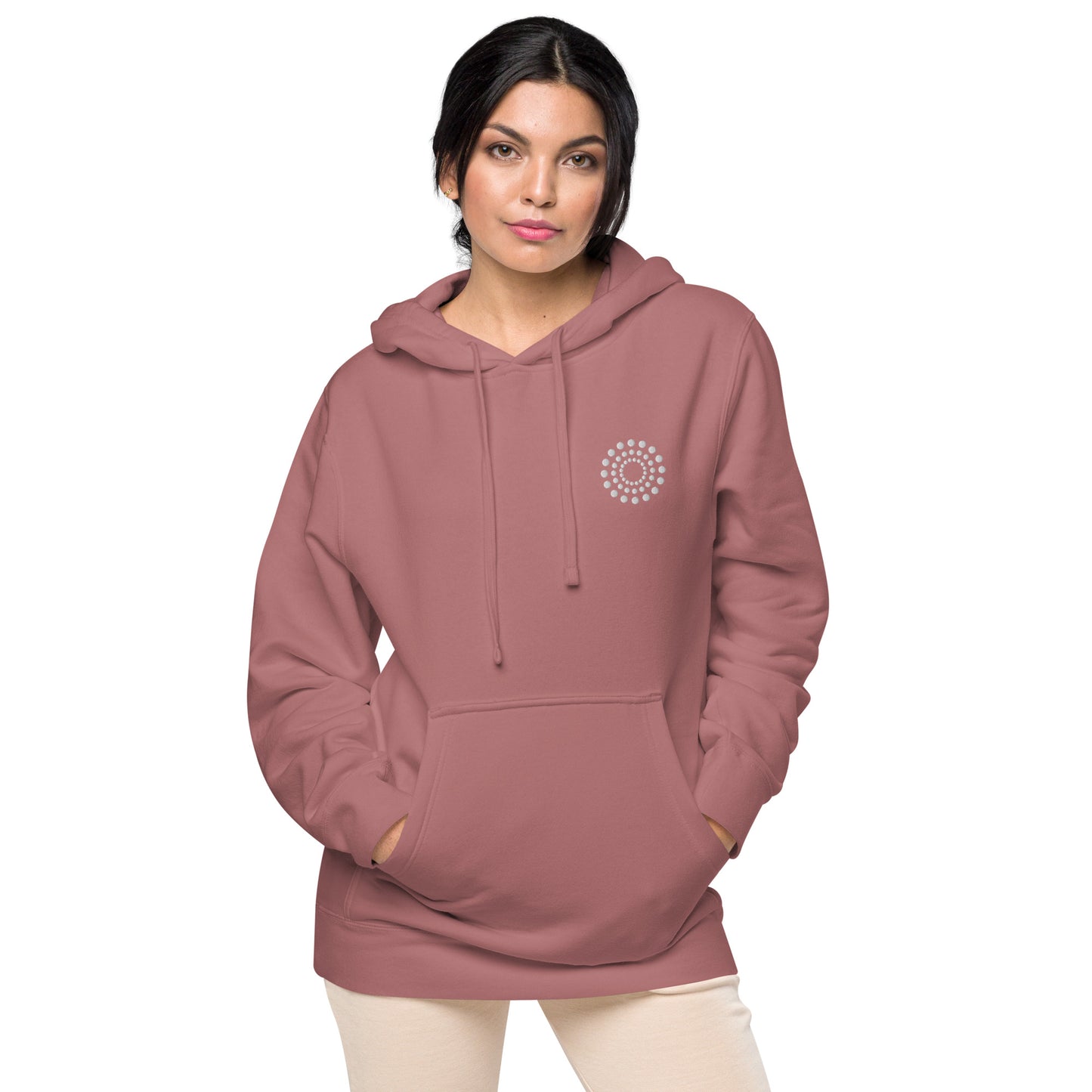 BURST Embroidered Unisex pigment-dyed hoodie