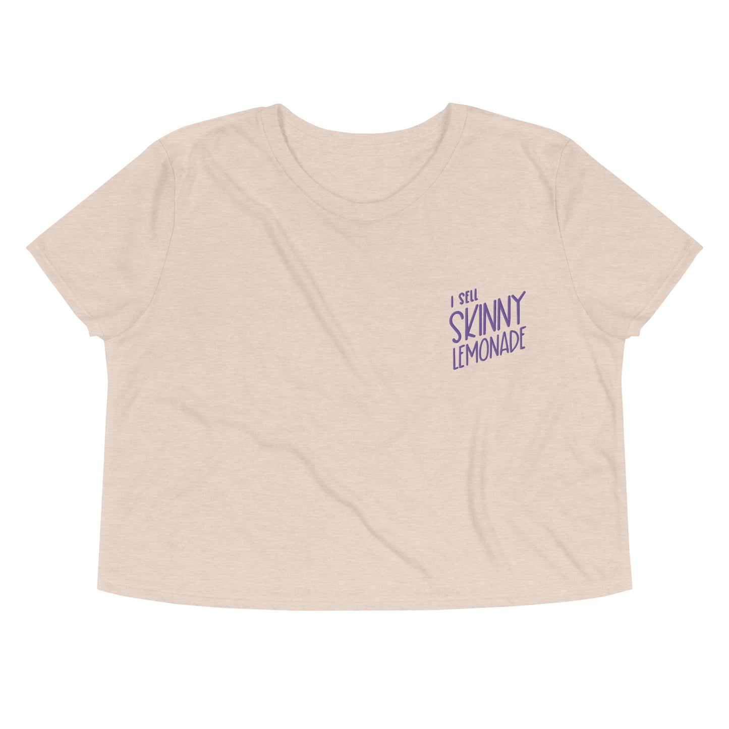 SKINNY LEMONADE Embroidered Crop Tee