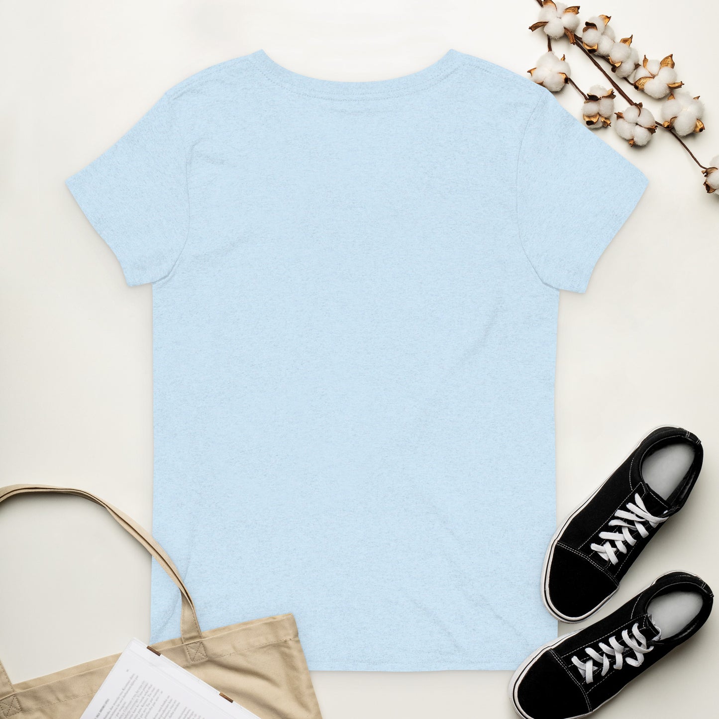 ZIP women’s embroidered recycled v-neck t-shirt
