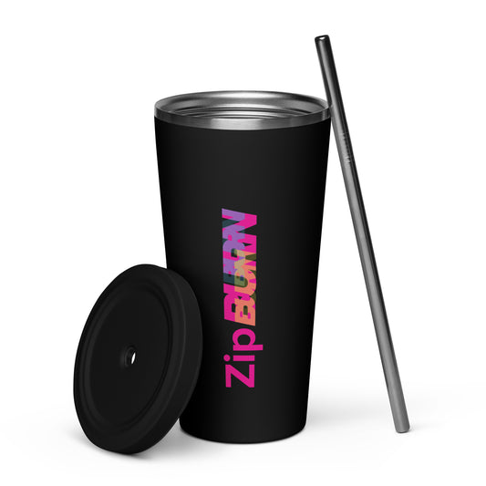 ZipBURN - Color Insulated tumbler with a straw